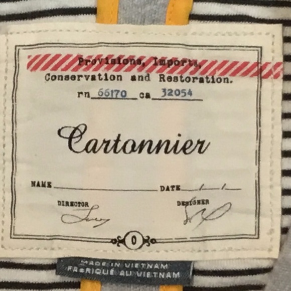 Cartonnier Gray Blazer Jacket Striped Trim Anthro - Picture 5 of 8